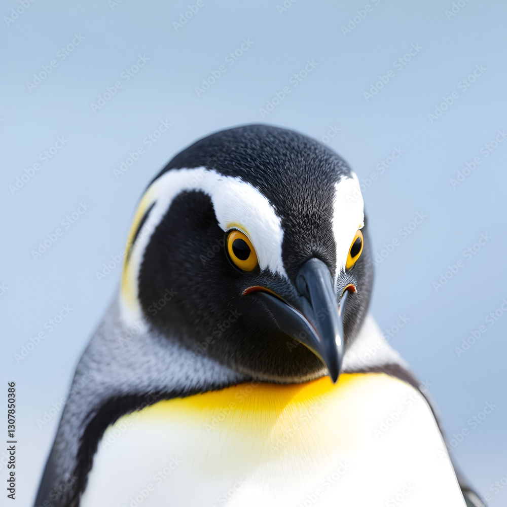 Naklejka premium rarest Yellow-eyed Penguin, megadyptes antipodes, New Zealand, South Islan