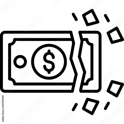 Bankruptcy Icon Vector Element