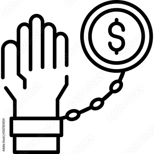 Handcuffs Icon Vector Element