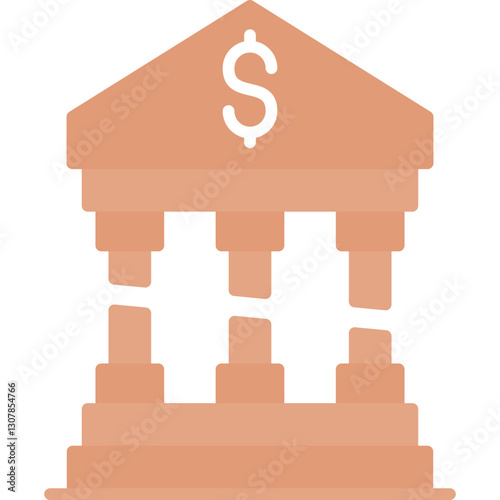 Bankruptcy Icon Vector Element