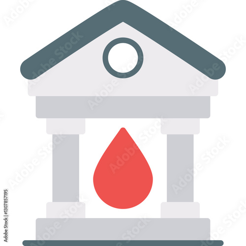 Blood Bank Icon Vector Element