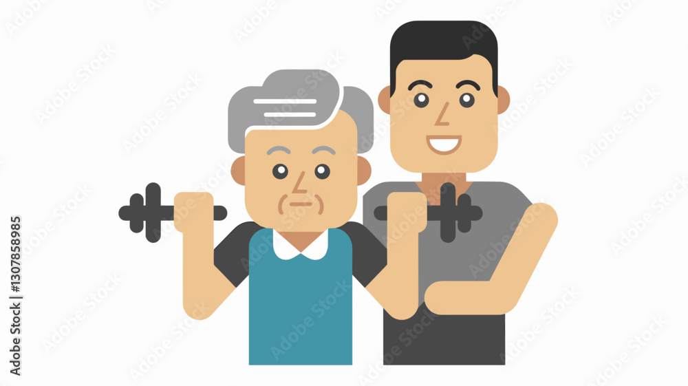 Young caregiver supporting elderly man, senior care and intergenerational connection Young caregiver supporting elderly man, senior care and intergenerational connection