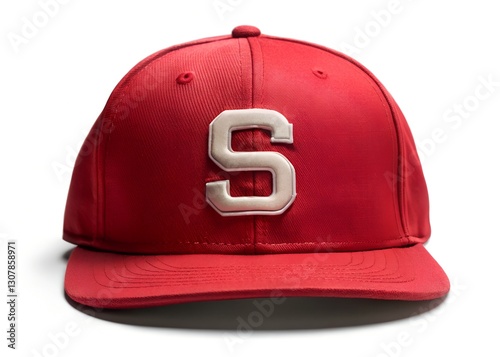 red cap with s sign