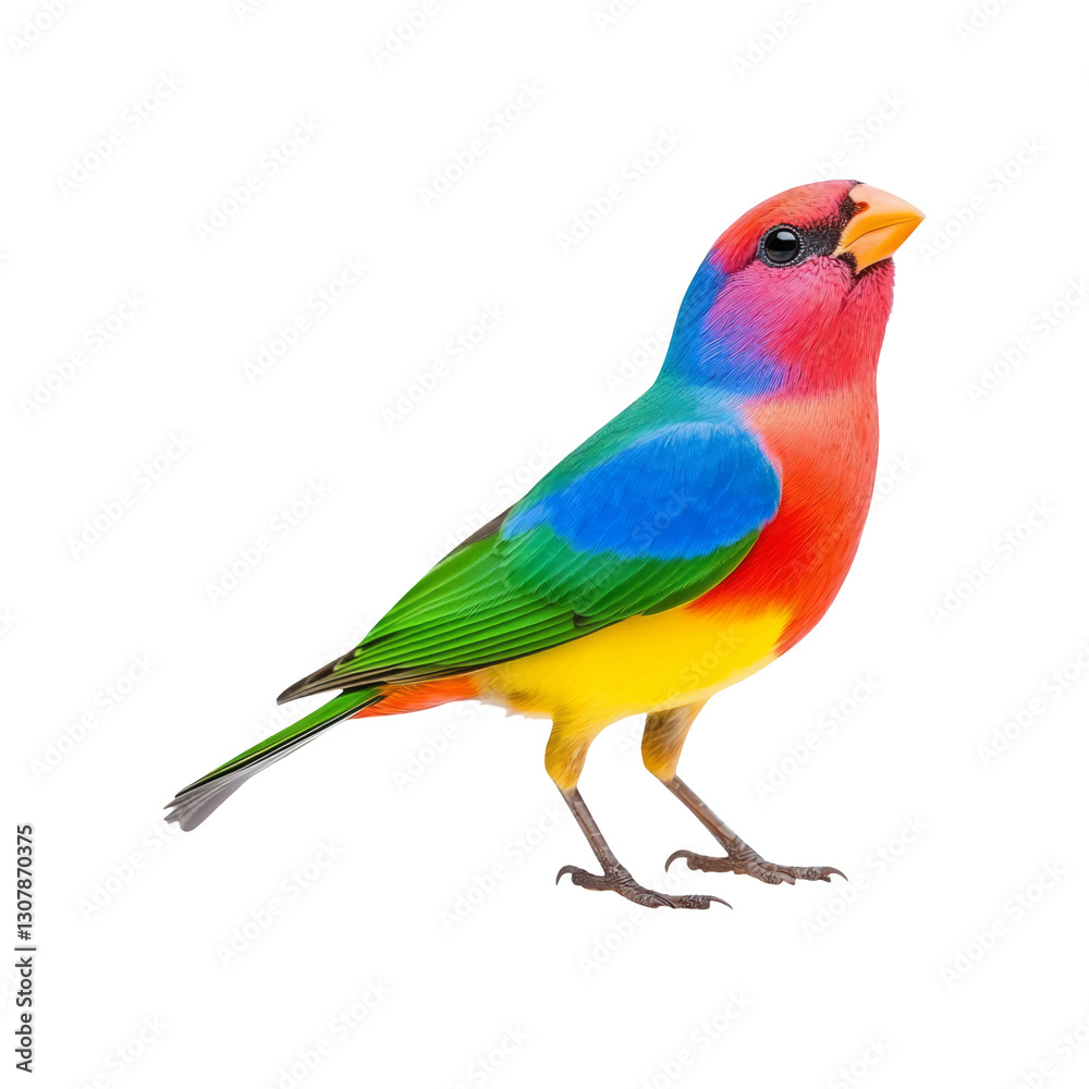 Fototapeta premium Colorful Bird Isolated on Transparent Background for Creative Use