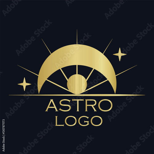 astrologer, tarologist, magician logo, astro logo, gold, moon, sun, cosmos, magic, cards, astrology, magic logo, numerology