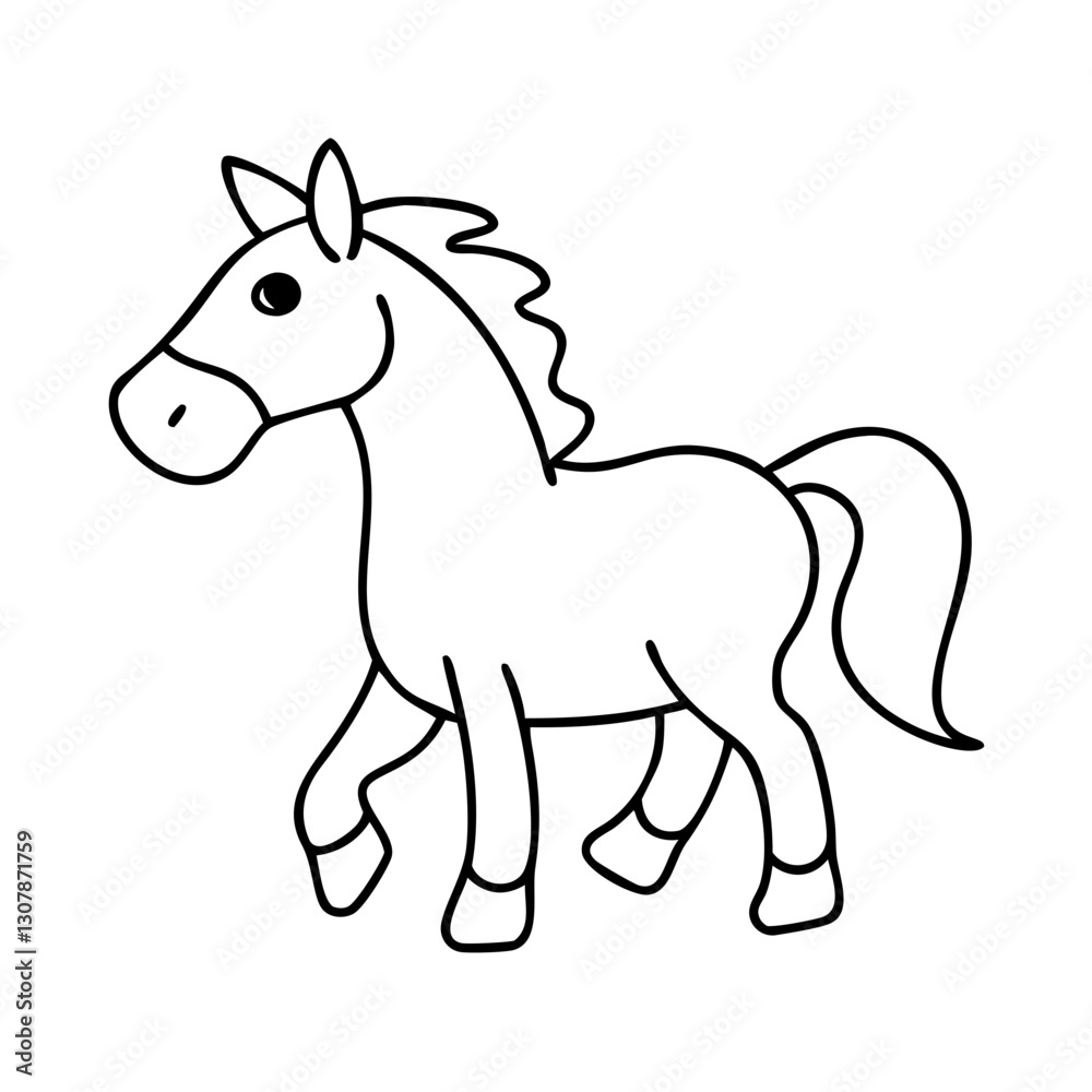 a horse cartoon, designed with simplicity and charm, perfect for adding a touch of playful whimsy to any project vector illustration a horse cartoon, designed with simplicity and charm, perfect for adding a touch of playful whimsy to any project vector illustration