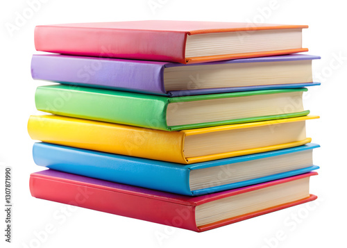 Wallpaper Mural stack of books isolated on white Torontodigital.ca