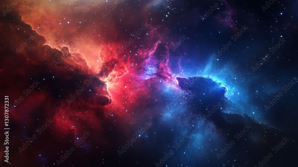 An amazing nebula in deep space, with vibrant colors and a galaxy background, stars and galaxies An amazing nebula in deep space, with vibrant colors and a galaxy background, stars and galaxies