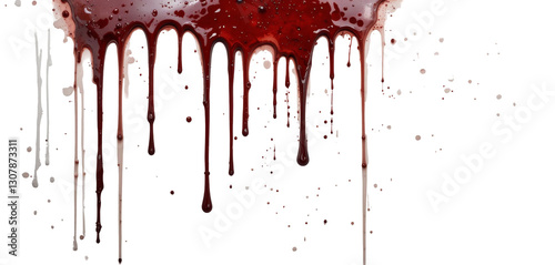 Dripping blood seamless repeatable isolated, Cutout 
