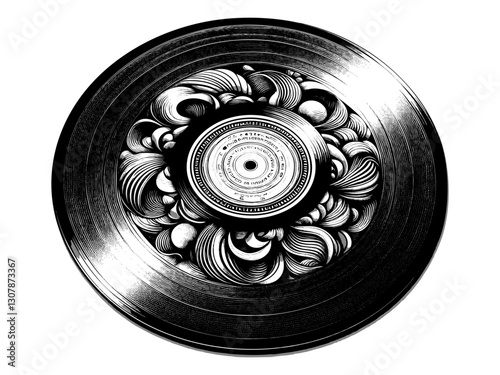 Vintage Vinyl Record vector illustration