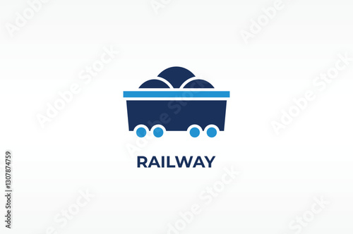 Railway vector, icon or logo sign isolated symbol illustration