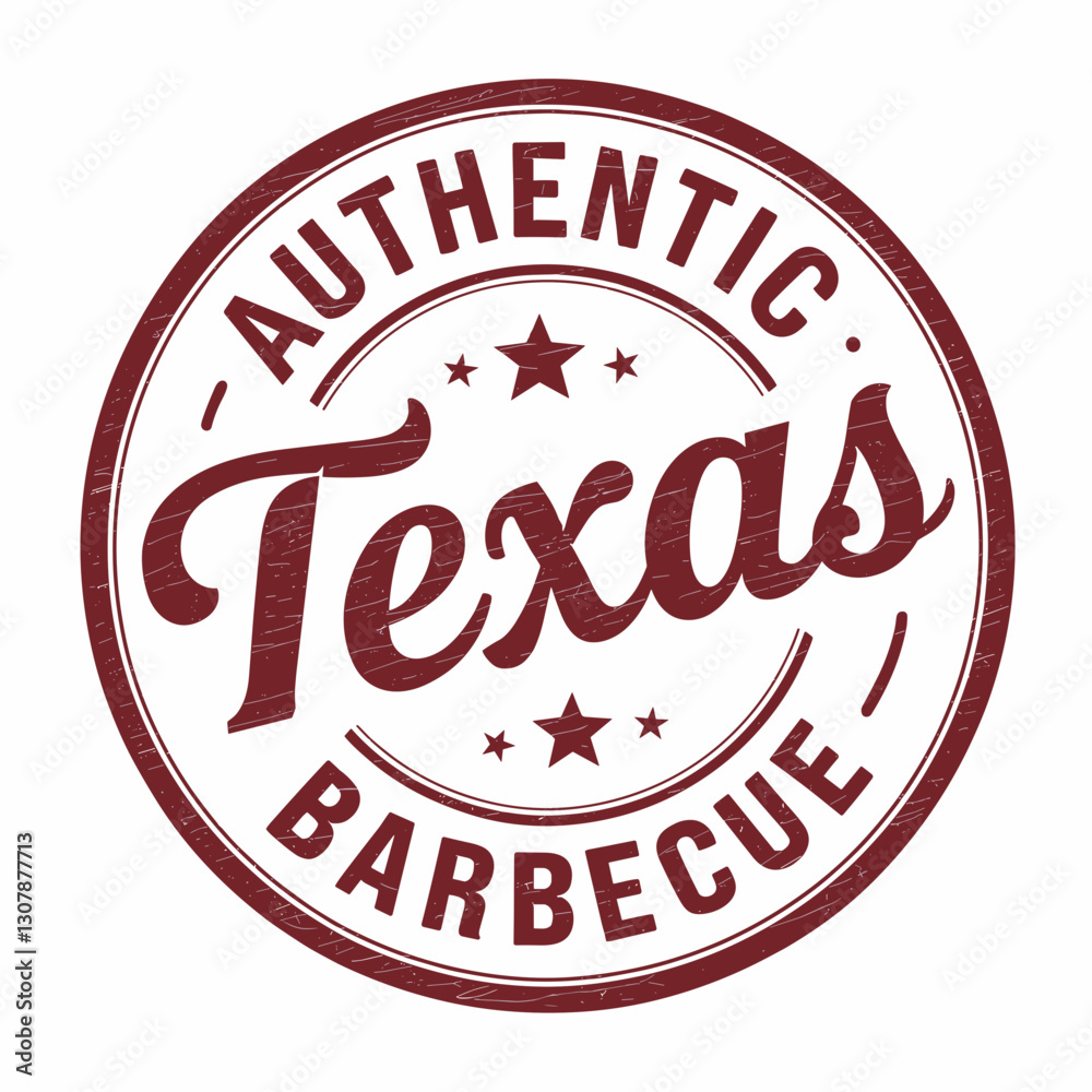 Authentic Texas Barbecue Badge Authentic Texas Barbecue Badge