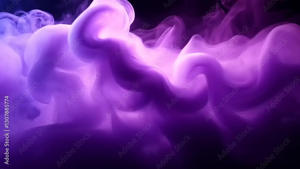 A swirling blend of purple smoke creating an ethereal atmosphere.
