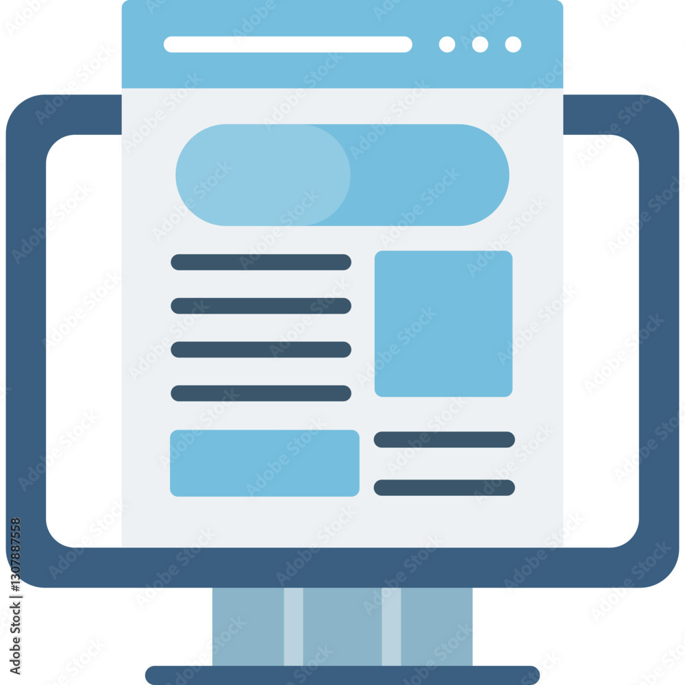 Smart TV Button Setting Icon Vector Element