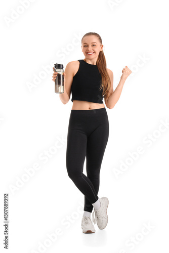 Sporty young woman with bot...