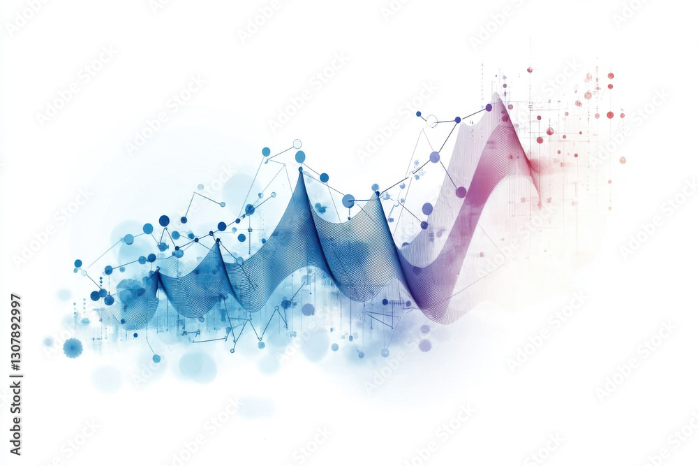 Obraz premium Abstract wave pattern showing data analysis and visualization trends