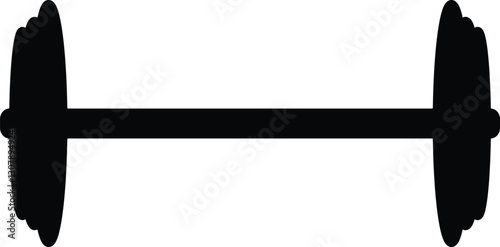 Barbel icon, flat design. Dumbbell Gym Icon on white background
