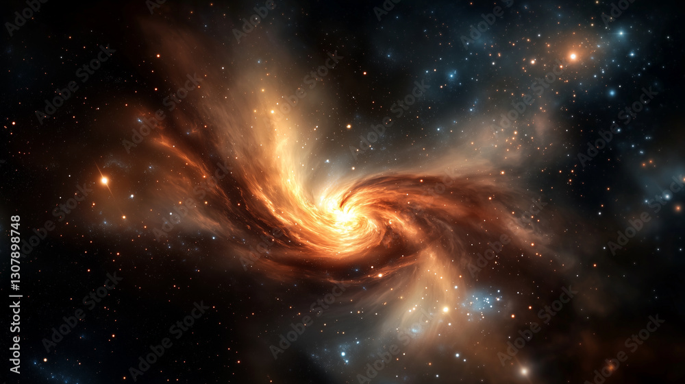 Obraz premium A mesmerizing cosmic dance of planets and stars in space