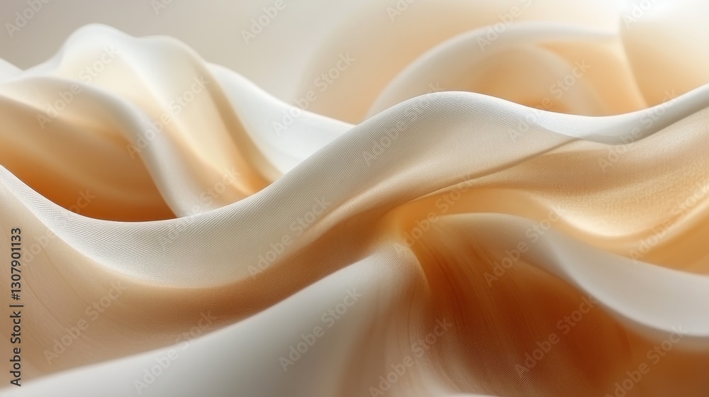 Fototapeta premium Soft Beige Fabric Drape
