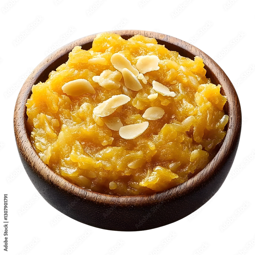 Fototapeta premium Moong dal halwa Isolated on transparent background