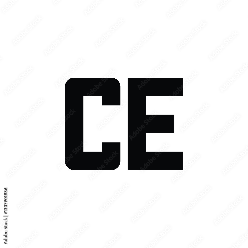 CE monogram logo design letter text name symbol monochrome logotype alphabet character simple logo CE monogram logo design letter text name symbol monochrome logotype alphabet character simple logo
