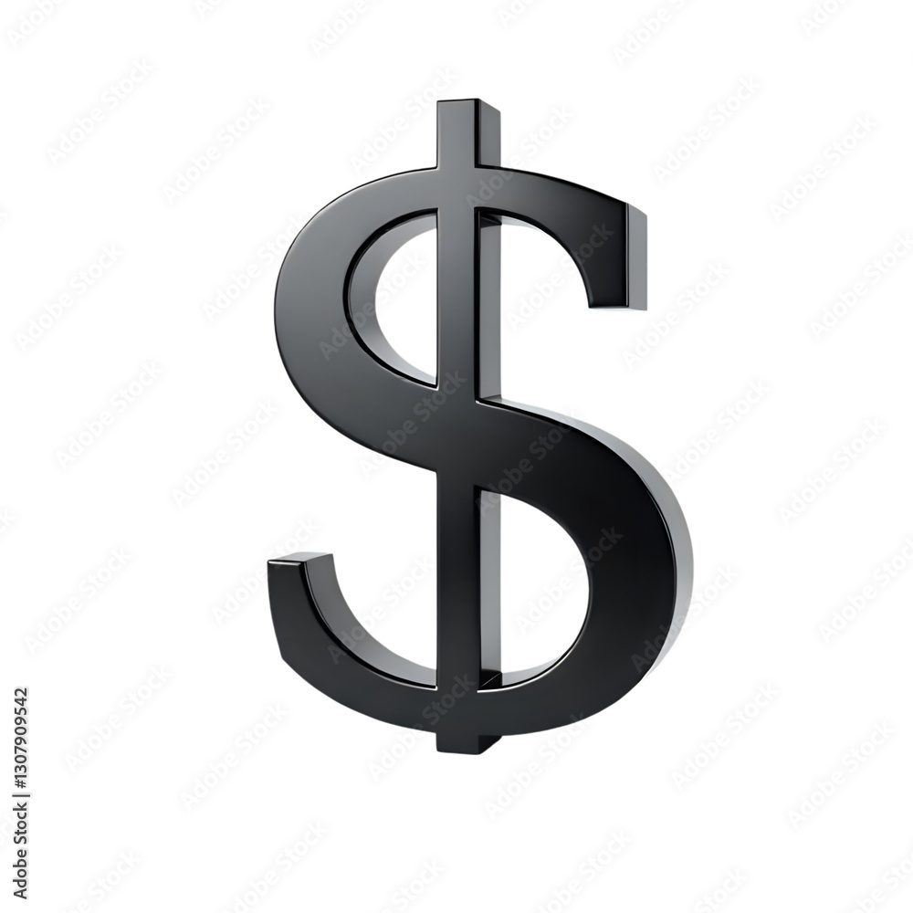 Obraz premium black dollar sign