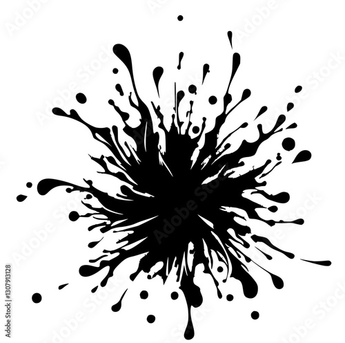 Ink splash silhouette