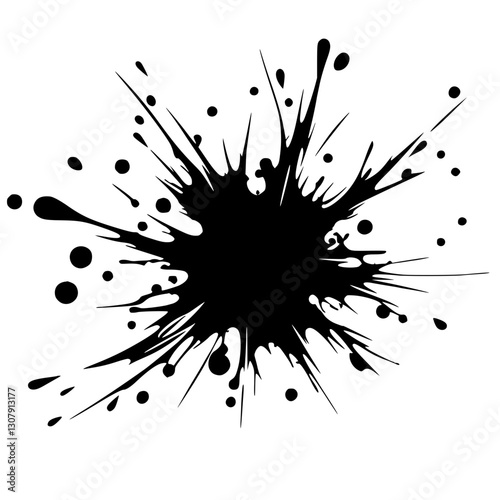 Ink splash silhouette