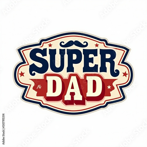 Vintage Styled Super Dad Design With Unique Typography for Father Appreciation (2)