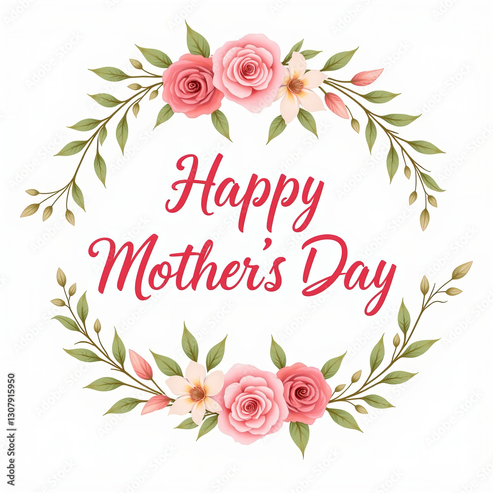 Fototapeta Vintage Styled Unique Typography for Mother Day Appreciation (5)