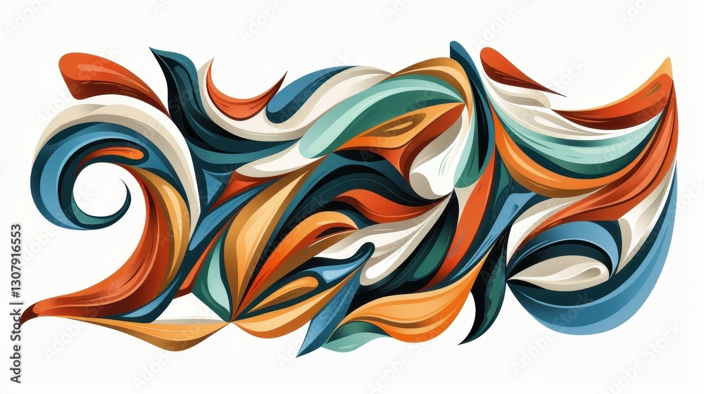 Fototapeta premium Explore a sleek and modern vector font, perfect for creating eyecatching abstracts and unique designs.
