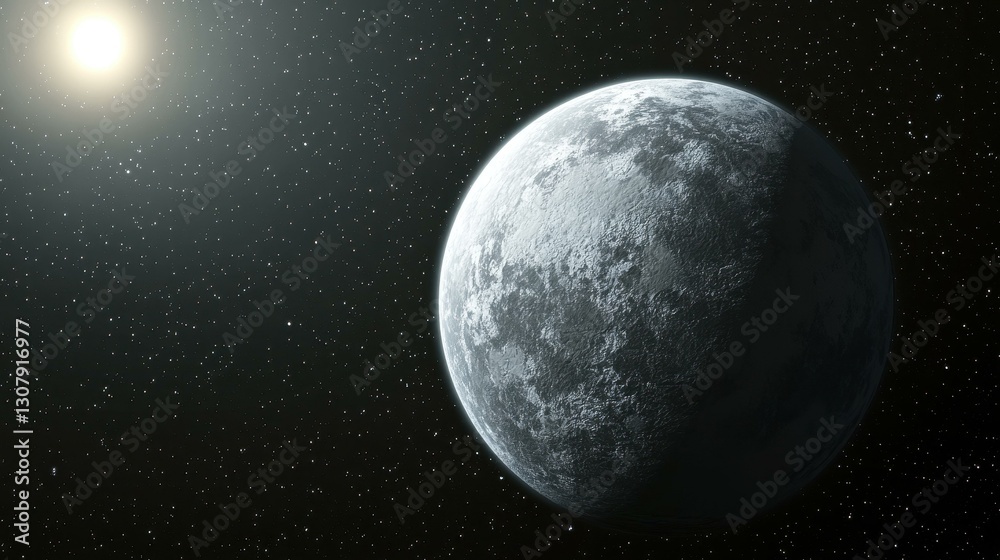 Fototapeta premium A captivating extraterrestrial planet background with a stunning parallax effect for a clean and modern design.