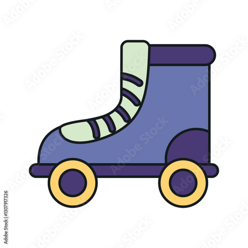 Vector image of a skate icon with a white background