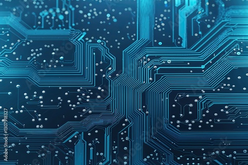 Wallpaper Mural Cyan Gradient Flowing Digital Circuitry Grain Texture Backdrop Torontodigital.ca