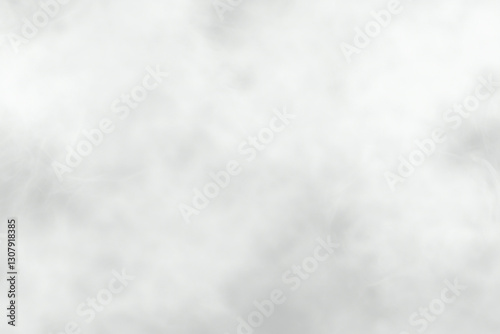 Soft white fog enveloping a serene landscape, creating a tranquil atmosphere