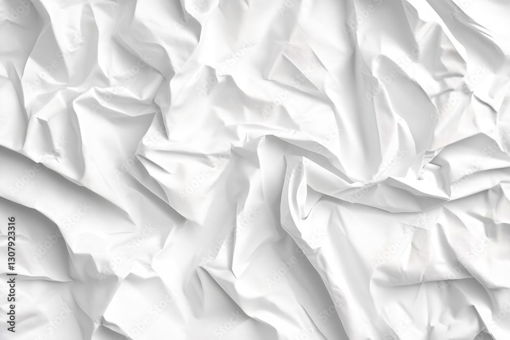 High Quality Crumpled White Paper Texture for Background or Design Use : Generative AI High Quality Crumpled White Paper Texture for Background or Design Use : Generative AI
