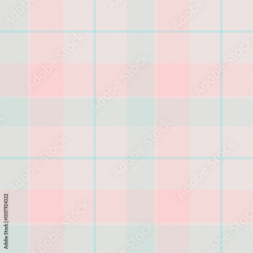 Overlayed vector plaid pattern, iconic background fabric textile. Tiny tartan seamless texture check in white and light colors.
