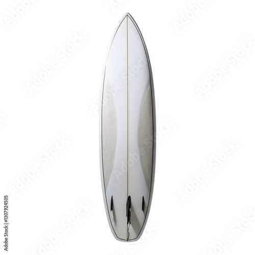 Sleek White Surfboard Designed for Performance and Stability on Waves