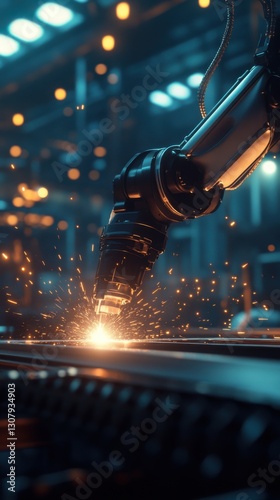 Robot przemysłowy spawanie iskry