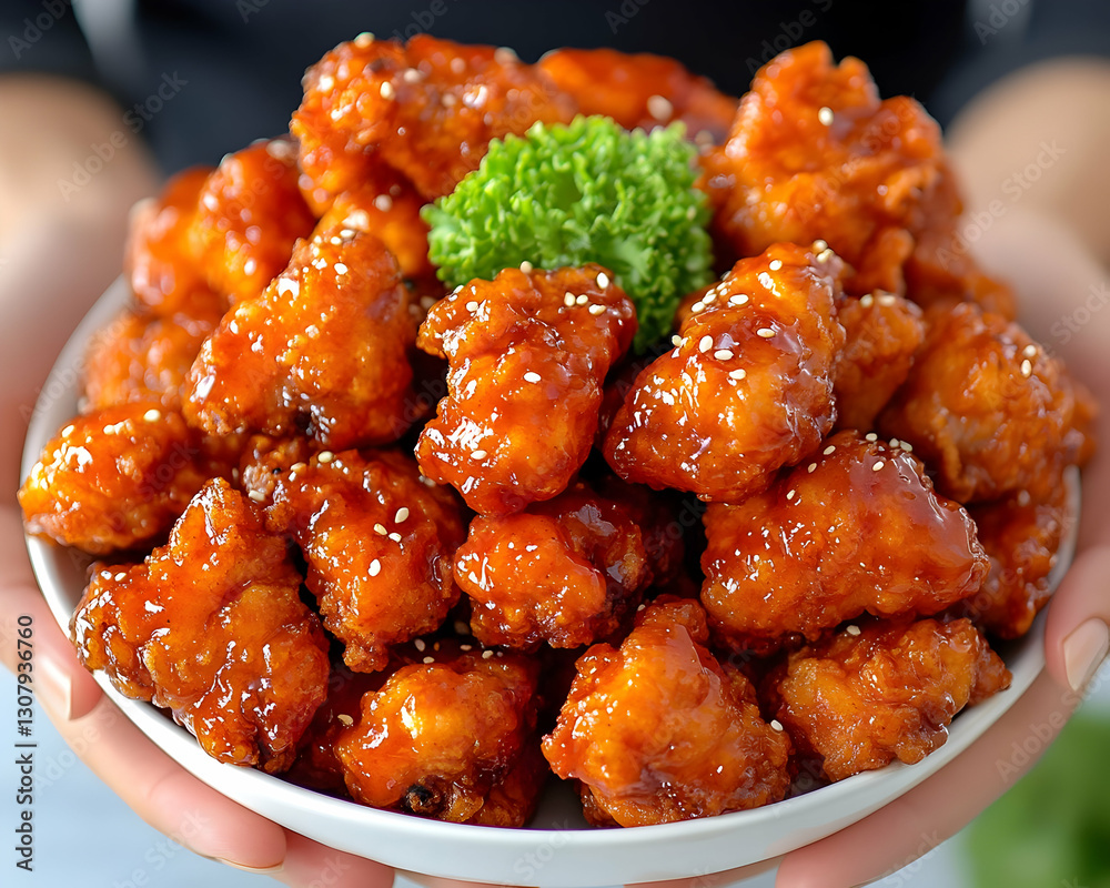 Delicious Gochujang Glazed Chicken Wings: A Realistic Food Photography Image Delicious Gochujang Glazed Chicken Wings: A Realistic Food Photography Image