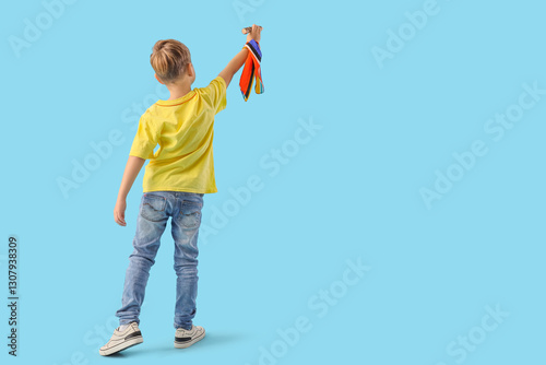 Happy little boy with huge ...