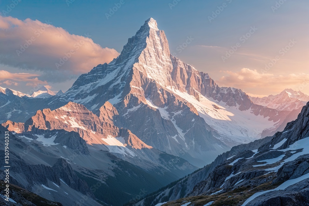 Stunning Mountain Landscape Background for Tranquil Adventure Travel Website Stunning Mountain Landscape Background for Tranquil Adventure Travel Website