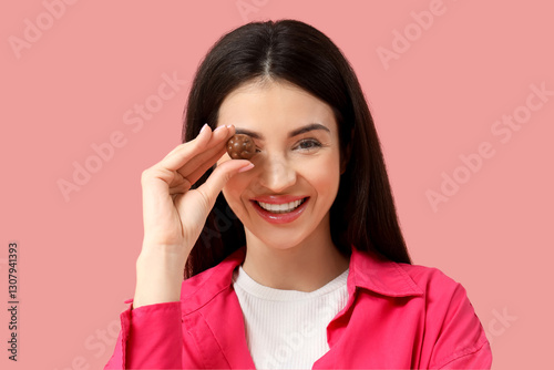 Beautiful young woman with ...