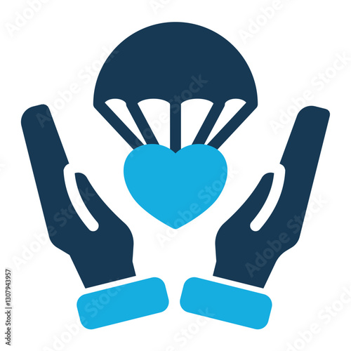 Humanitarian Aid icon duo tone style for download (Help and Support Pack)	