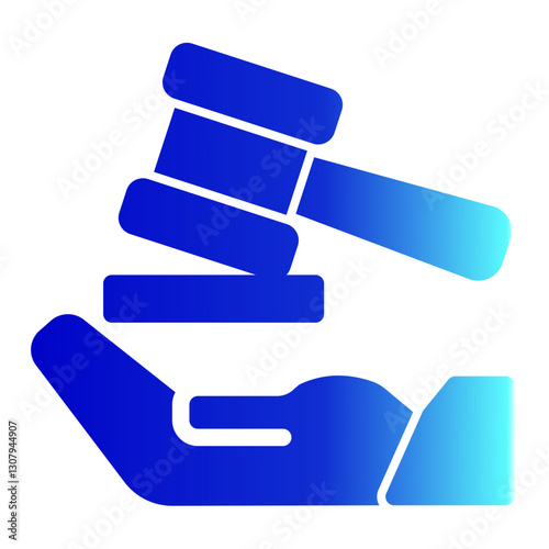 Legal Service icon solid gradient style for download (Help and Support Pack)	