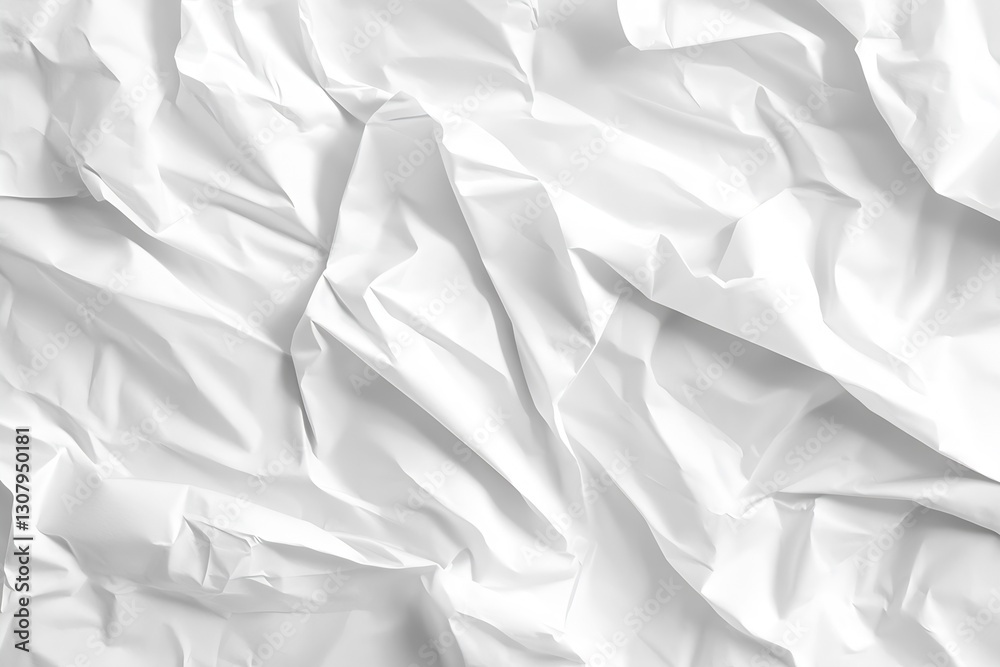 Soft White Crumpled Paper Texture Perfect for Digital and Print Projects : Generative AI Soft White Crumpled Paper Texture Perfect for Digital and Print Projects : Generative AI