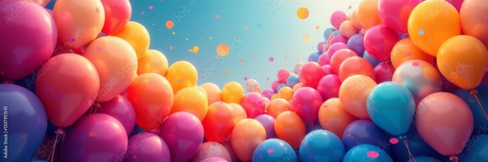 Rainbow balloons swirl, vibrant abstract background , love, abstract art Rainbow balloons swirl, vibrant abstract background , love, abstract art
