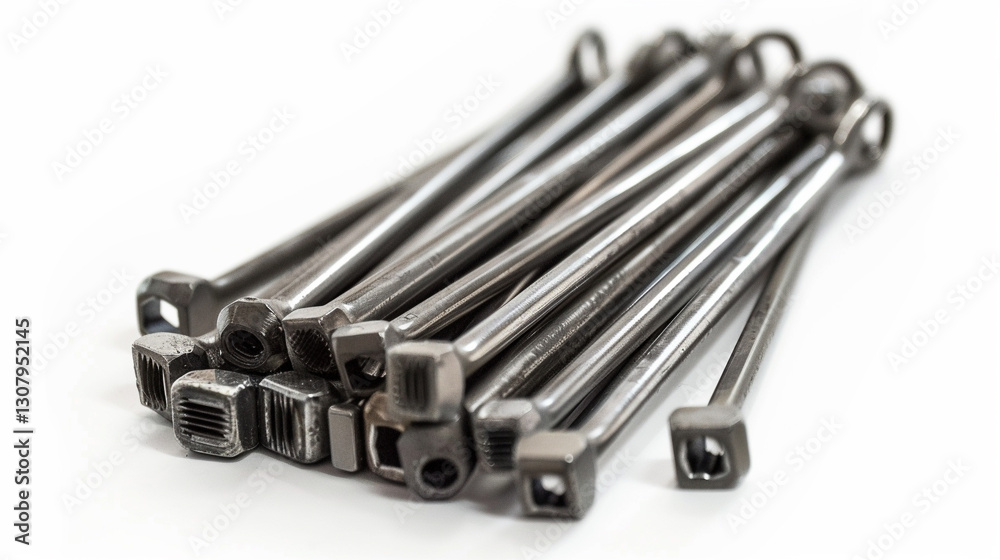 Hex Key Set on an isolated white background, object focused, png, stock image, hd quality Hex Key Set on an isolated white background, object focused, png, stock image, hd quality