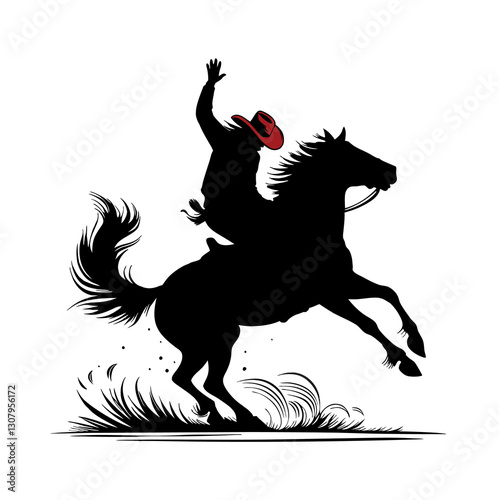 Slika na platnu horse silhouette vector