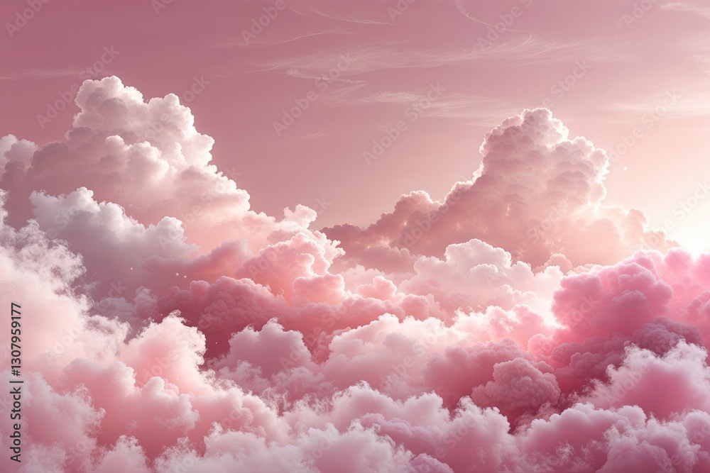 Charming Pastel Pink Ethereal Background with Wispy Clouds for Enchanting Wedding Presentations Charming Pastel Pink Ethereal Background with Wispy Clouds for Enchanting Wedding Presentations